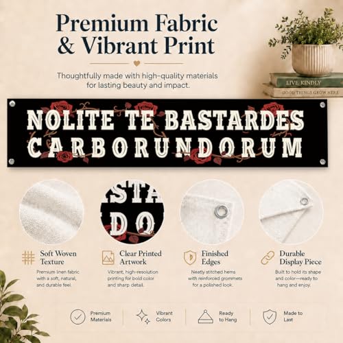 Inspirational Quote Wall Banner, Feminist Wall Banner Decor, Latin Quote Hanging Fabric Sign for Room Office Event, 48 x 9 In