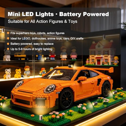 Aogist 24 PCS Warm White Mini LED Spot Lights, Battery Operated Tiny Lamps - color: Warm White, size: 24
