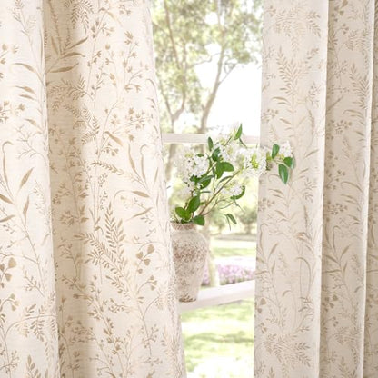 BGment Beige Linen Curtains for Living Room 63 Inch Length 2 Panels - color: Beige, size: 52"W x 63"L (Pack of 2)