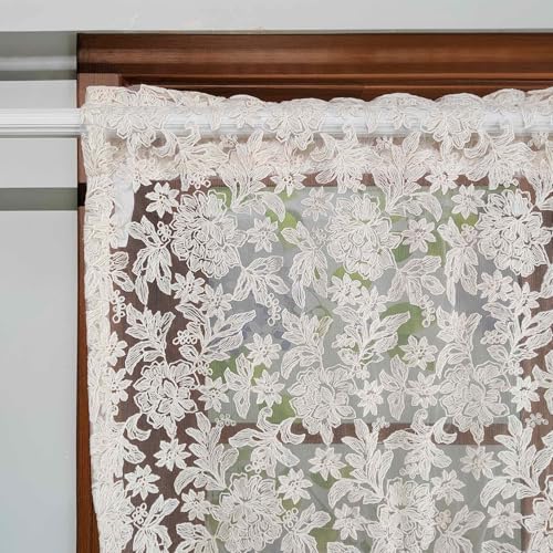 Chic Tie Up Curtain for Kitchen Adjust Balloon Window Valance Rod Pocket - size: 52"W x 47"L (Pack of 1)