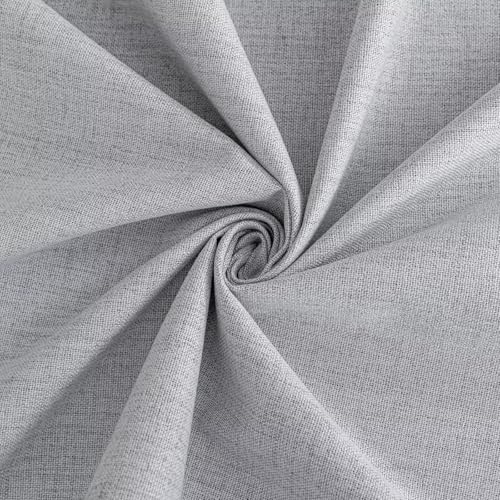 100% Blackout Curtains 84 inch Length Faux Linen (W52 x L84, White) - color: White, size: 52"W x 84"L (Pack of 2)