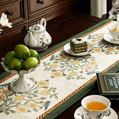 Patdrea Designer Elegant French Velvet Table Runner,12"X102"-Botticelli - color: Botticelli Velvet, size: 12"*102"