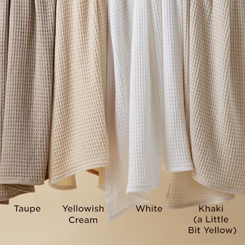 Bedsure 100% Cotton Twin XL Blanket, Waffle Weave, White, 66"x90" - color: 01 White, size: Twin XL (66" X 90")