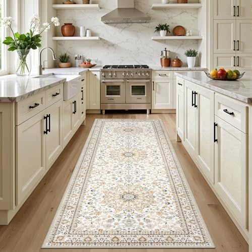 Hallway Runner Rug: 2.6x8 Kitchen Boho Rugs for Living Room Beige - color: Beige, size: 2'6" x 8' (Runner)