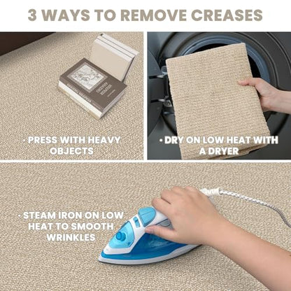 EARTHALL Washable Runner Rug, Non Slip Hallway Runner, 3x14 Ft, Sand/Beige - color: Sand/Beige, size: 3' x 14' (Rectangular)
