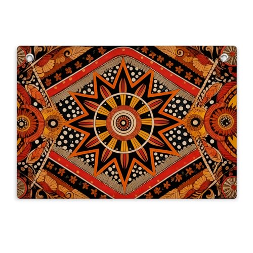 Boho Sunburst Banner Flag Wall Art, Boho Banner Flag Wall Hanging Decor - color: Multi 0661