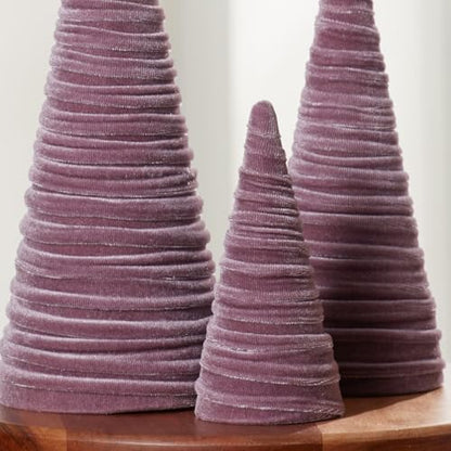 Your Heart's Content Mulberry Velvet Trees Set of 3 (Mulberry) - color: Mulberry