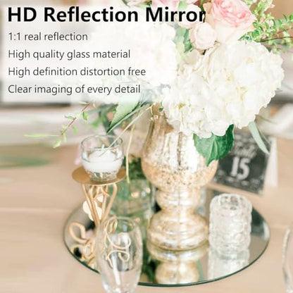 8 inch Glass Round Wall Mirror, 2mm Small Circle Mirror for Wall - size: 7.9"L x 0.1"W