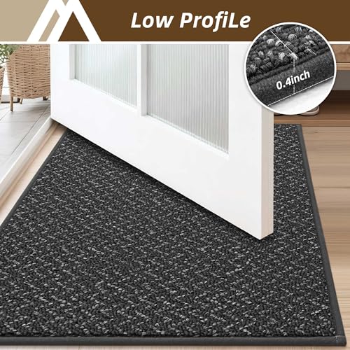 COSY HOMEER Hallway Runner Rugs Non-Slip Washable 2'x5' Dark Grey - color: Dark Grey, size: 2' x 5'
