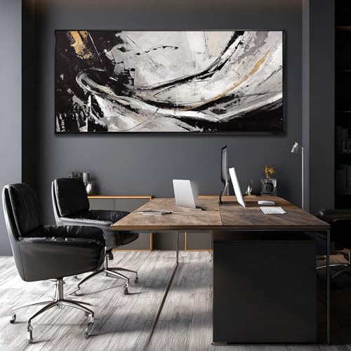 XIANSHOU Black and White Wood Wall Decor Abstract Photo Prints Contemporary Wall Art 32"x70" Large Pictures for Living Room Art for Office - color: Black, size: 70"L x 32"W