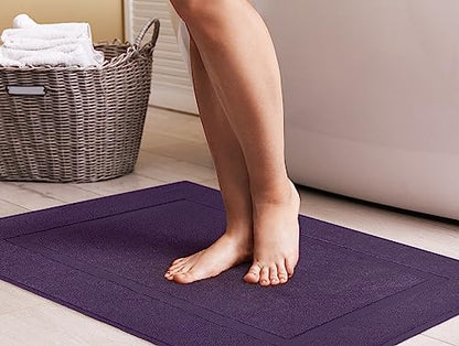 Utopia Towels Cotton Bath Mat, 21x34 in, 2 Pack, Plum - color: Plum, size: 2 Bath Mats