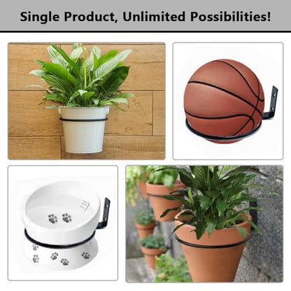 8 Pack 6 Inch Wall Mounted Plant Holder, Flower Pot Holder Ring - size: 6inch