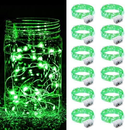 ZGWJ 12 Pack Green Fairy Lights, Mini String Lights - color: Green, size: 12P