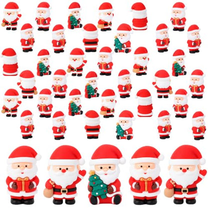 60 Pcs Christmas Mini Santa Figurines, Tiny Santa Claus Statues Ornaments - color: Santa, size: 60 Pcs