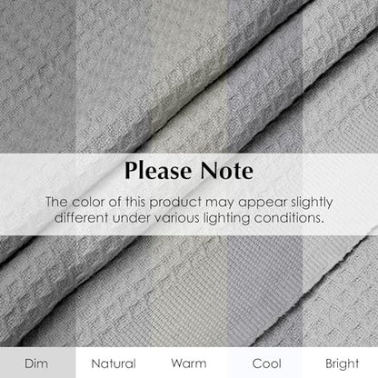 100% Cotton Waffle Weave Blanket for Hot Sleepers, Twin 92" x 90" - color: Scottish Grey, size: Queen(92"x90")