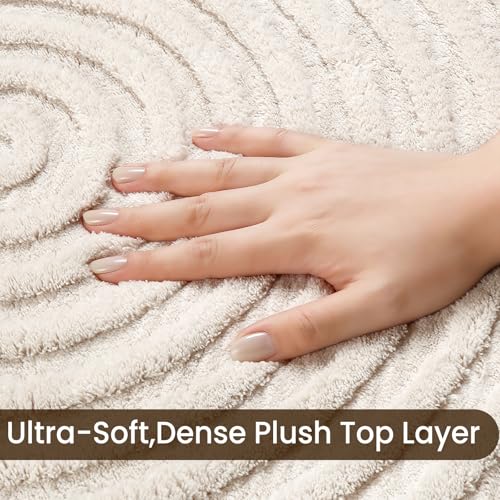 Sour Lemon Area Rugs 9x12 Living Room Bedroom, White Rug Large Carpet - color: Milky White, size: 9' x 12' (Rectangular)