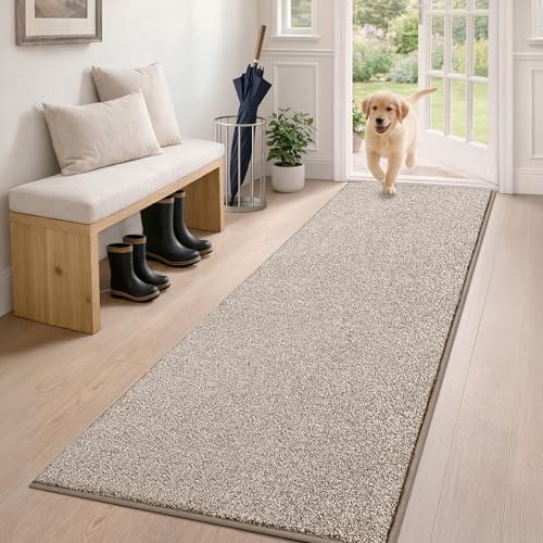 PURRUGS Hallway Runner Rug, 24" x 59", Taupe - color: Taupe, size: 24" X 59"