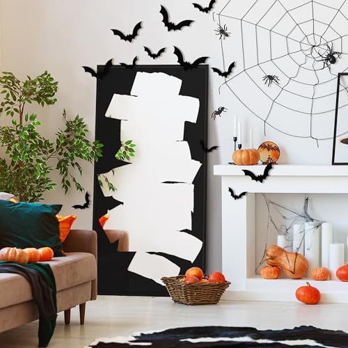 Delma Full Length Floor Mirror, 28"x56", Black, Abstract Wall Art Mirror - size: 56"L x 28"W