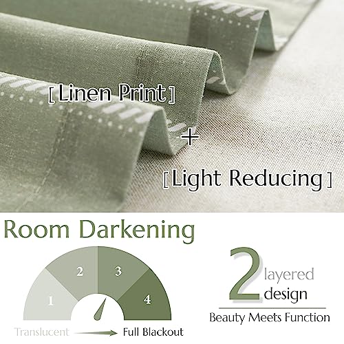 jinchan Striped Linen Valance Green Farmhouse 18 Inch 1 Panel - color: Nautical Striped Green, size: 50"W x 18"L (Pack of 1)