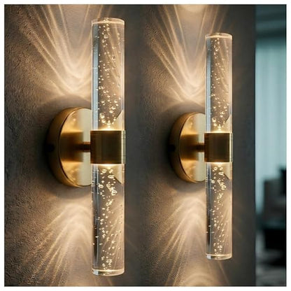 Battery Operated Wall Sconces Set of 2, 10000mAh Rechargeable Wall Light - color: Gold, size: 12 inch