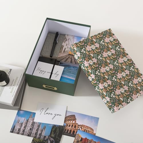 Soul & Lane - Photo Memory Storage Box, 11.7x7.7x4.5 In, Woodland Meadow - color: Woodland Meadow
