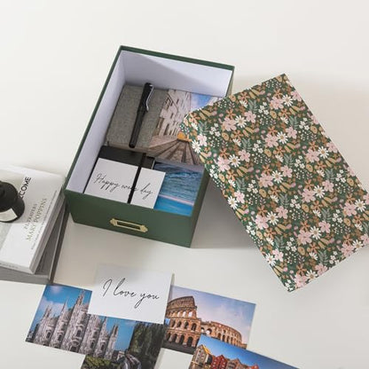 Soul & Lane - Photo Memory Storage Box, 11.7x7.7x4.5 In, Woodland Meadow - color: Woodland Meadow