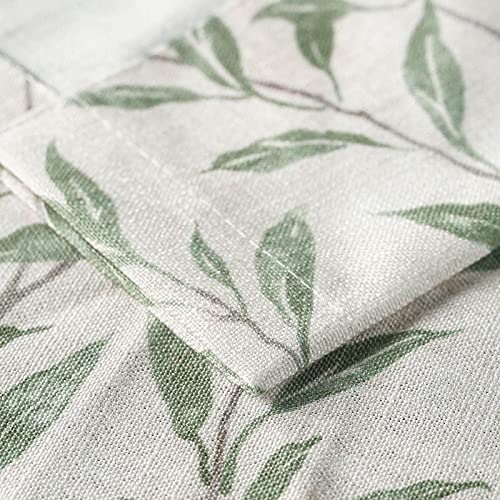 VOGOL Country Leaf Print Balloon Shade, 42 x 63, 1 Panel, Green - color: Green, size: 42"W x 63"L (Pack of 1)
