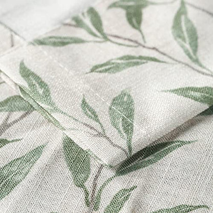VOGOL Country Leaf Print Balloon Shade, 42 x 63, 1 Panel, Green - color: Green, size: 42"W x 63"L (Pack of 1)