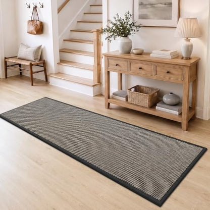 DEXI Ultra Thin Hallway Runner Rug 28x96, Non Slip Entryway Rugs,Black - color: Black, size: 28" X 96" (Runner)