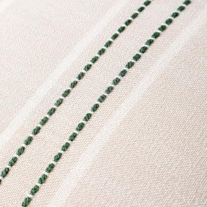 Hckot Stripe Throw Pillow Covers 26x26 Large Square Dark Green Pillow Cover - color: Dark Green, size: 26" x 26" (Pack of 2)