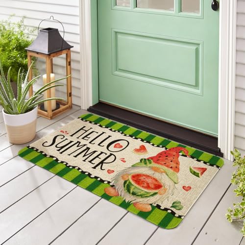 Maytycroco Summer Watermelon Welcome Door Mat 30x17 Inch for Home Decor - color: Summer-01