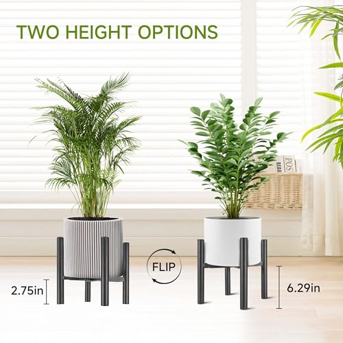 NSYOOMH Adjustable Metal Plant Stand Black, Fits 8"-13" Flower Pots Holder - color: BLACK-1PC, size: 8-13 INCH