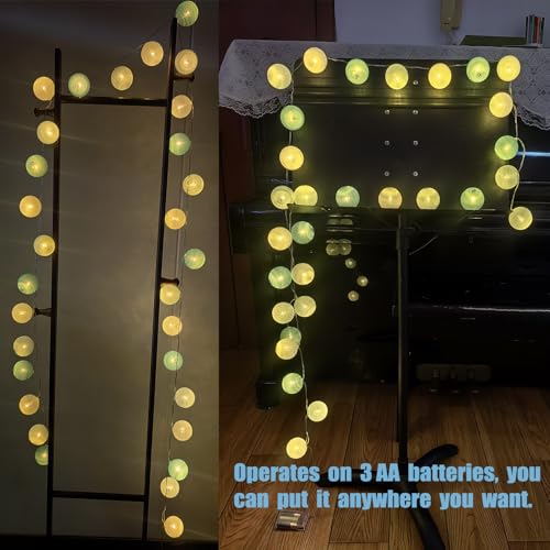 3M/10Ft 30 Blue White Ball LED Battery Operated String Fairy Light - color: Blue White
