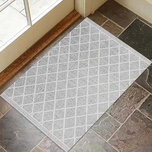 ReaLife Rugs Machine Washable Area Rug - Living Room Bedroom Bathroom Kitchen Entryway Office - Padded Crease Free Stain Resistant Premium - Boho Modern Farmhouse - Tessa- Gray Ivory - 2'x 3' - color: Tessa - Gray Ivory, size: 2' x 3' (Rectangular)
