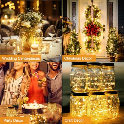 btfarm 3 Pack Fairy Lights Battery Operated Twinkle Lights with 3 Modes - color: Warm White, size: 3 Pack