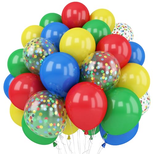 Red Blue Yellow Green Balloons 12 Inch Rainbow Colorful Latex Party Balloon - color: Red Blue Yellow Green