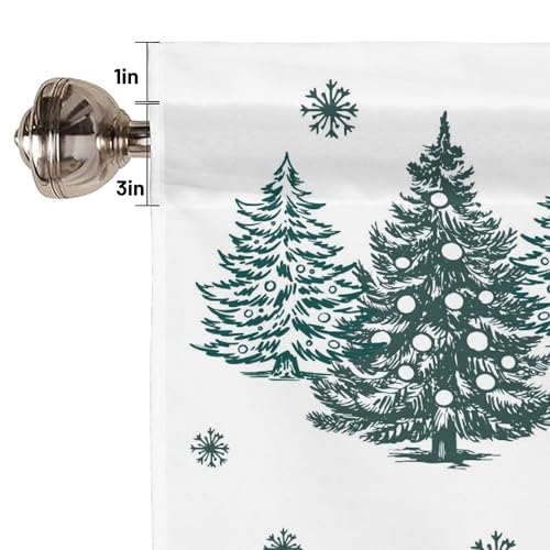 Christmas Green Tree Curtain Valances for Windows 42 x 12 Inch - color: Christmas-sy-sd0535, size: 42"W x 12"L (Pack of 1)