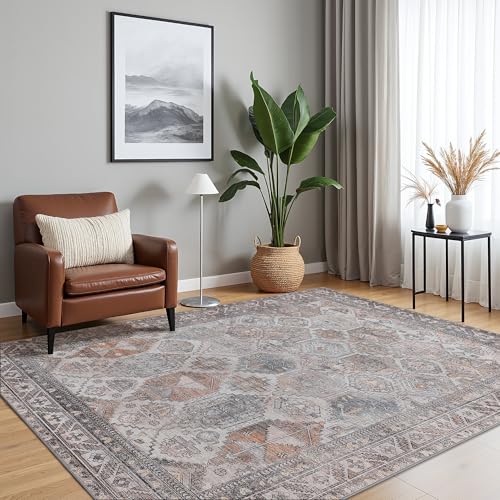 2x5 Runner Rug for Hallway Entryway Kitchen Rug Washable Runner Retro Grey - color: Retro Grey, size: 2' x 5' (Rectangular)