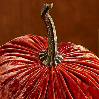 Luxe Burnt Orange 6.25 inch Velvet Pumpkin (Luxe Burnt Orange) - color: Luxe Burnt Orange
