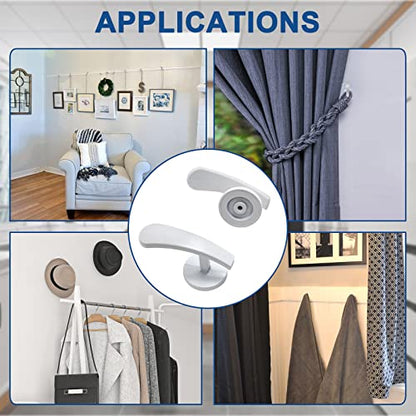 Curtain Tieback Hooks, White, 4 Pack - color: White, size: 4 Pcs