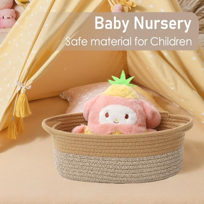 JMvicyroam Small Woven Basket, Empty Gift Basket, Jute&Brown/1 Pack - color: Jute&Brown, size: 1 Pack