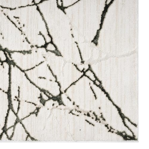 LUXE WEAVERS Modern Abstract Non-Shedding Area Rug Green 2x3 - color: Green, size: 2' x 3' (Rectangular)