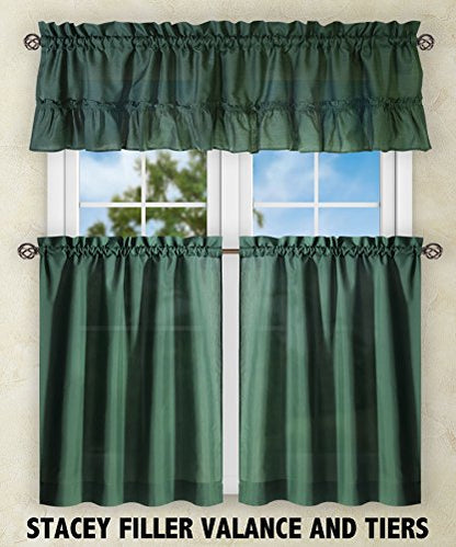 Ellis Curtain Stacey 54-by-13 Inch Ruffled Filler Valance (Harvest) - color: Harvest