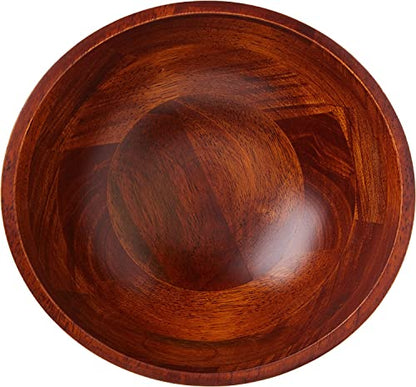 Lipper International Cherry Finished Wavy Rim Beechwood Serving Bowl for Fruits or Salads, Matte, Small, 7.5" x 7.25" x 3", Single Bowl, 30.43Fl oz (Pack of 12) - size: Small (Pack of 12)