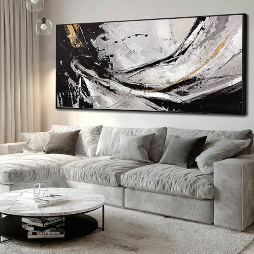 XIANSHOU Black and White Wood Wall Decor Abstract Photo Prints Contemporary Wall Art 32"x70" Large Pictures for Living Room Art for Office - color: Black, size: 70"L x 32"W