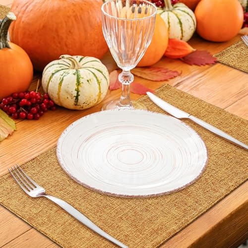 Homaxy Cloths Placemats for Dining Table Set of 4, 13" x 19", Amber - color: Amber, size: Placemats Set of 4