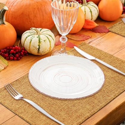 Homaxy Cloths Placemats for Dining Table Set of 8, 13" x 19", Amber - color: Amber, size: Placemats Set of 8