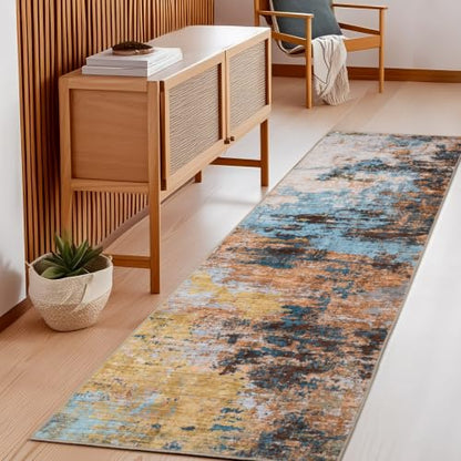 GarveeHome Modern Door Mat 2x3 Machine Washable Rug Yellow - color: Wind/Cloud, size: 2' x 3'