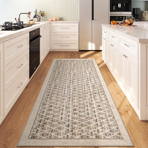 Runner Rug for Washable,Low Pile Kitchen Runner Rug,2x5ft,Beige - color: Beige, size: 2'x5'