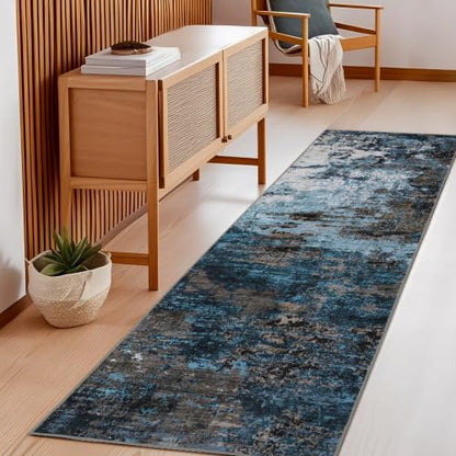 GarveeHome Modern Door Mat 2x3 Machine Washable Rug Blue Green - color: Mountain/Lake, size: 2' x 3'